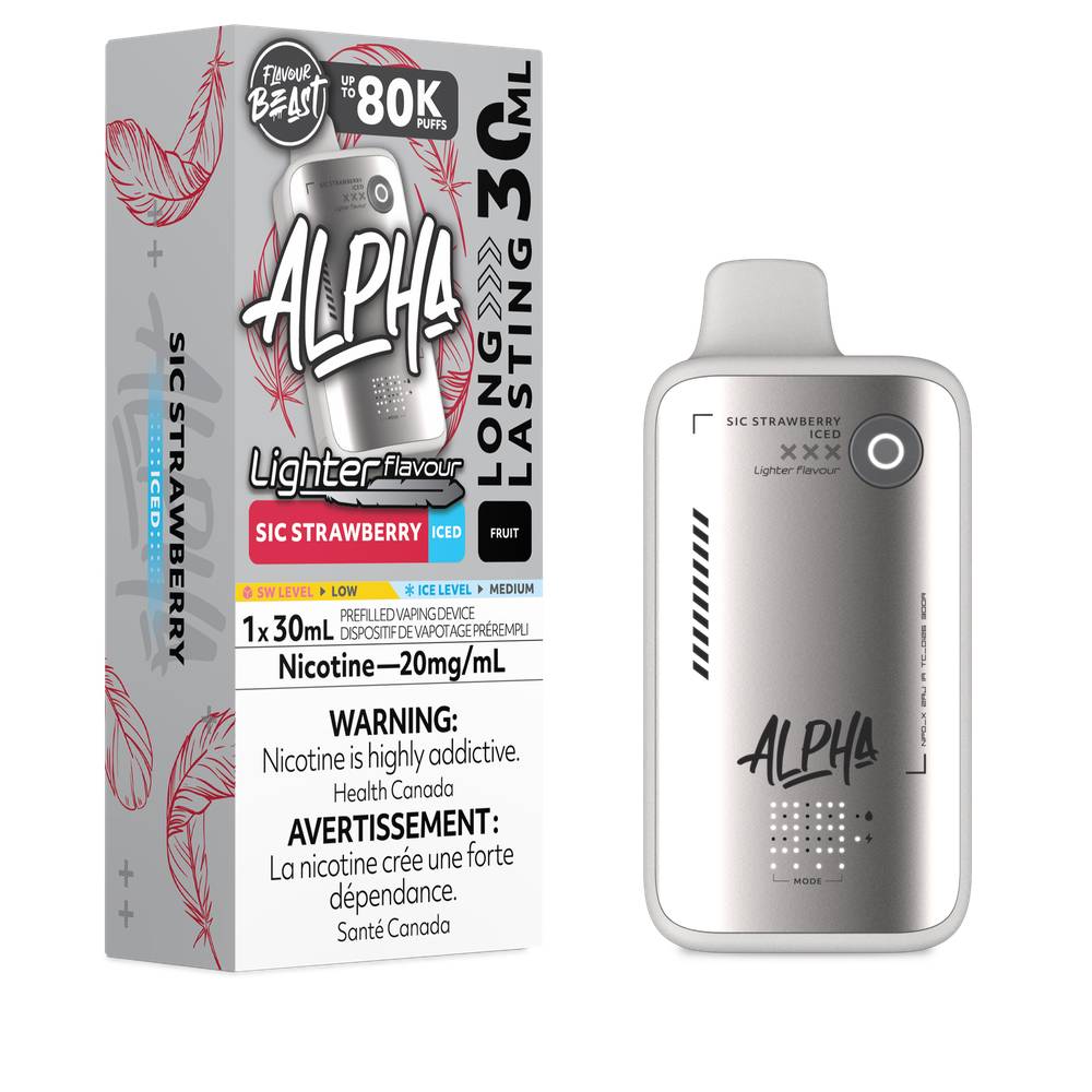 Flavour Beast Alpha L.S. 80K Disposable Vape - Sic Strawberry Iced